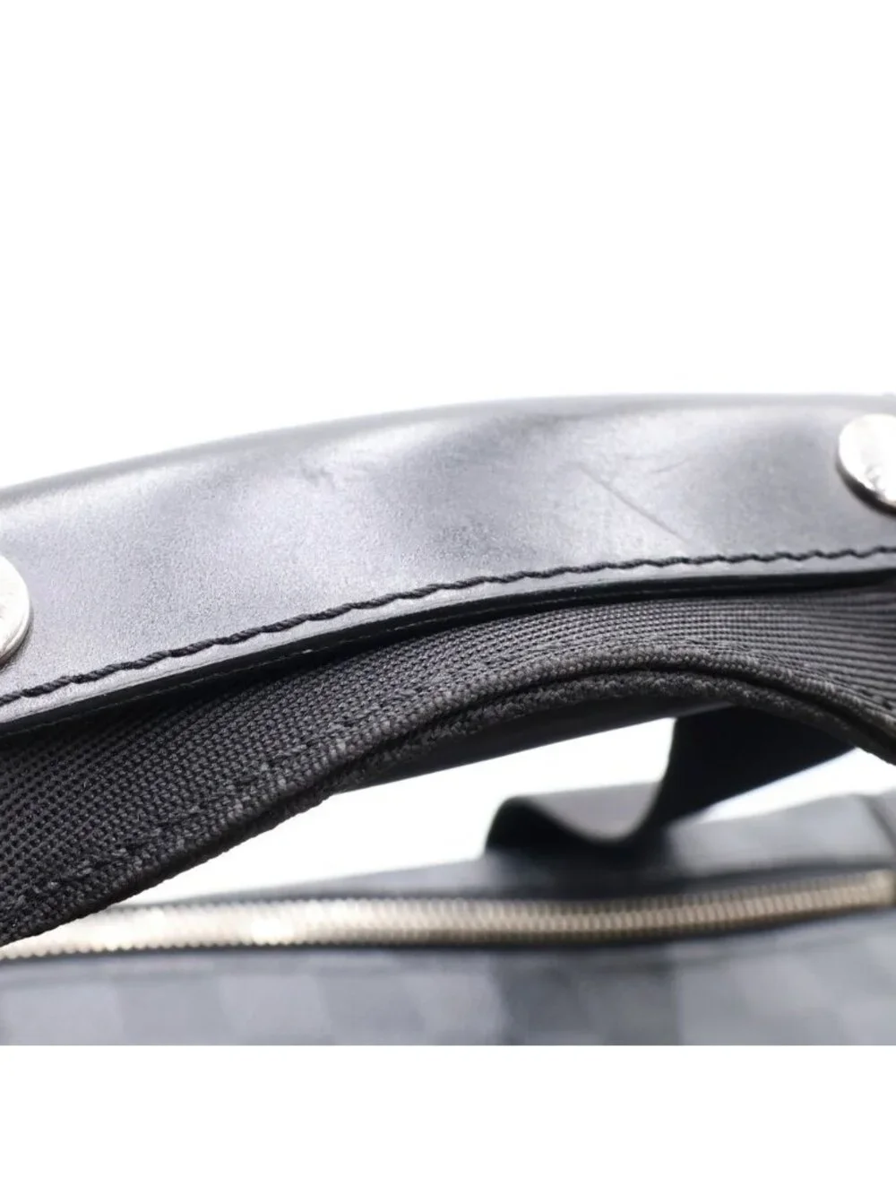 Louis Vuitton Damier Graphite Camera Bag Black Leather Silver